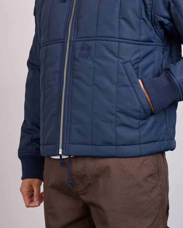 Stussy Work Jacket Quilted Nylon Navy