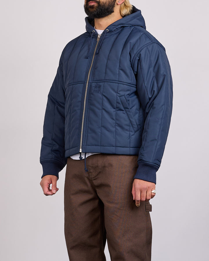 Stussy Work Jacket Quilted Nylon Navy