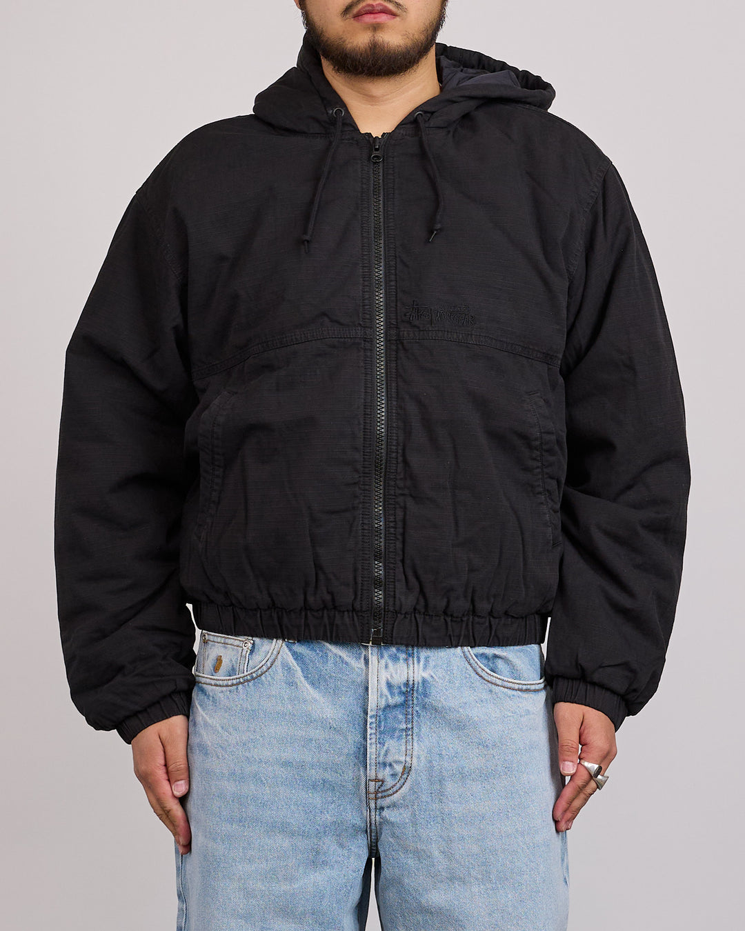 Stussy Work Jacket Ripstop Black