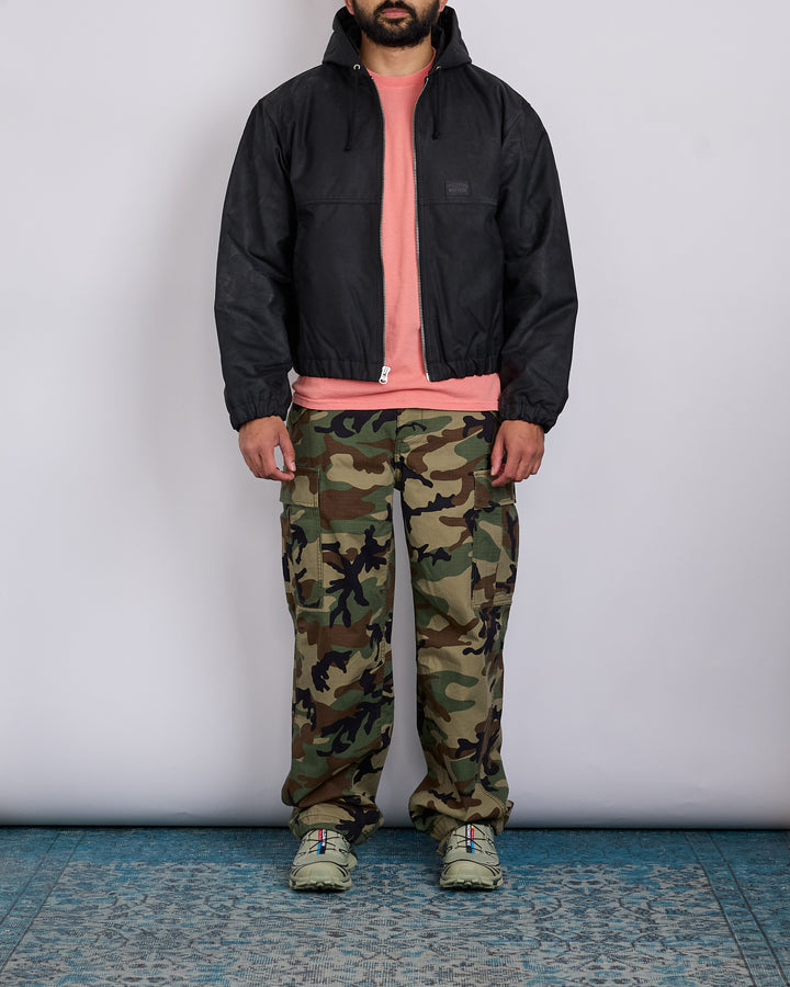 Stussy Work Jacket Waxed Cotton Black