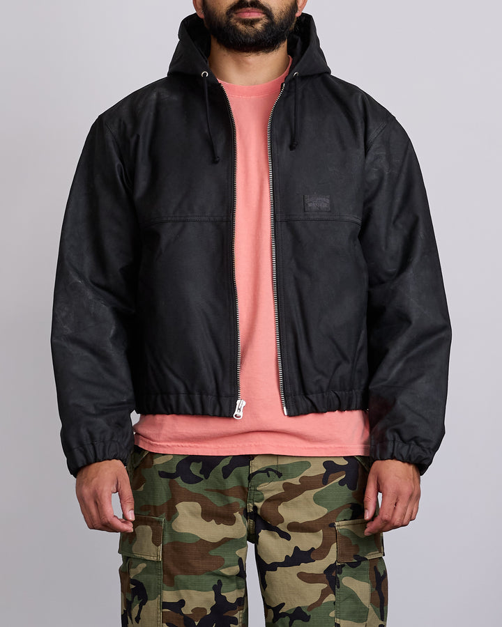 Stussy Work Jacket Waxed Cotton Black