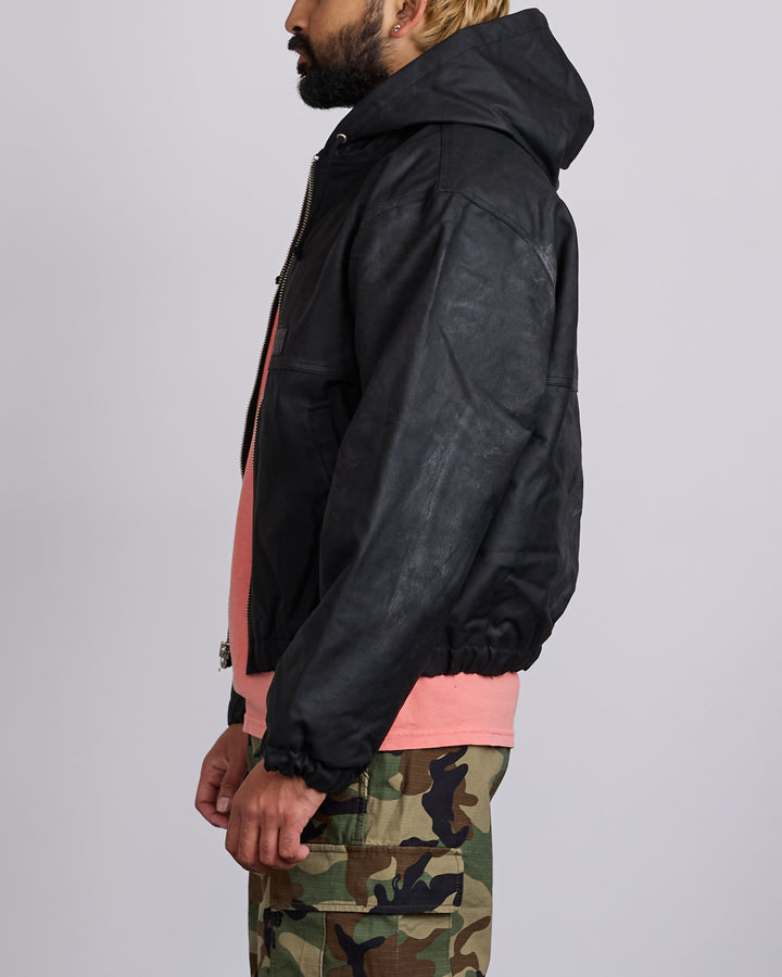 Stussy Work Jacket Waxed Cotton Black