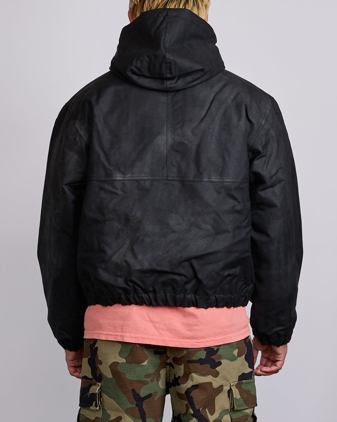 Stussy Work Jacket Waxed Cotton Black