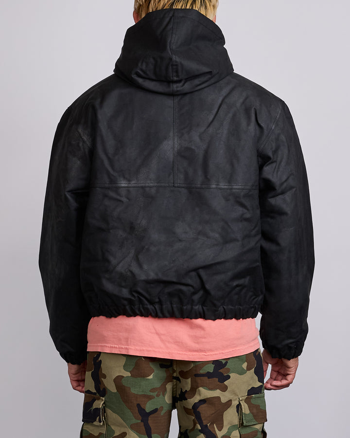 Stussy Work Jacket Waxed Cotton Black