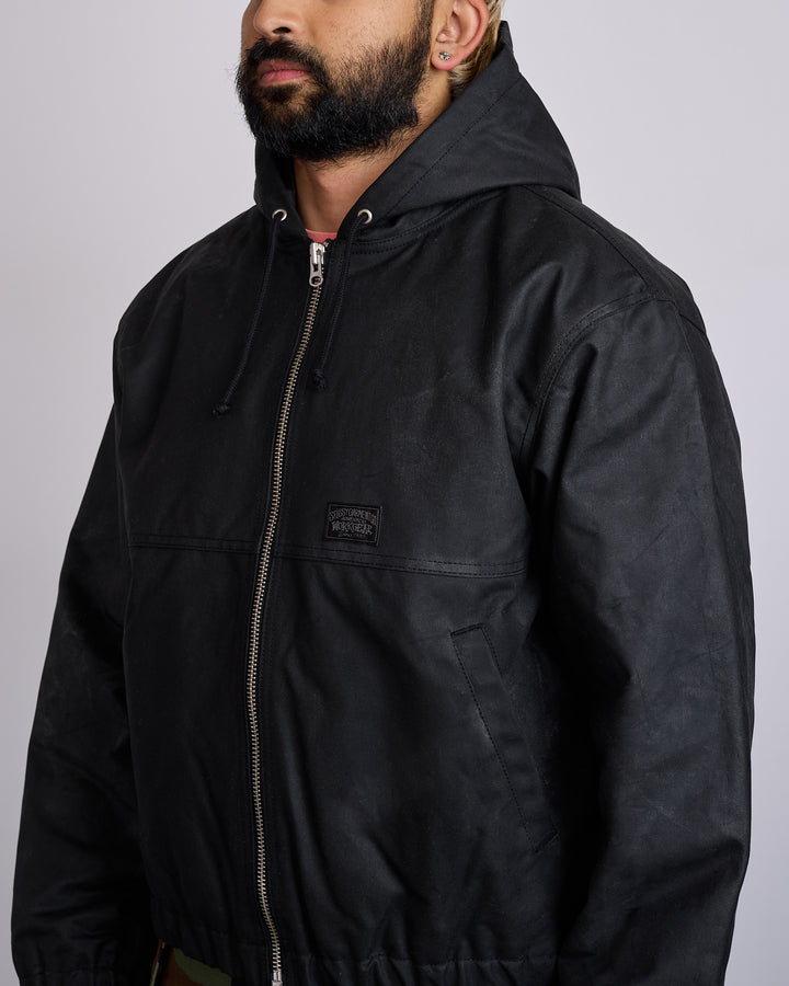 Stussy Work Jacket Waxed Cotton Black