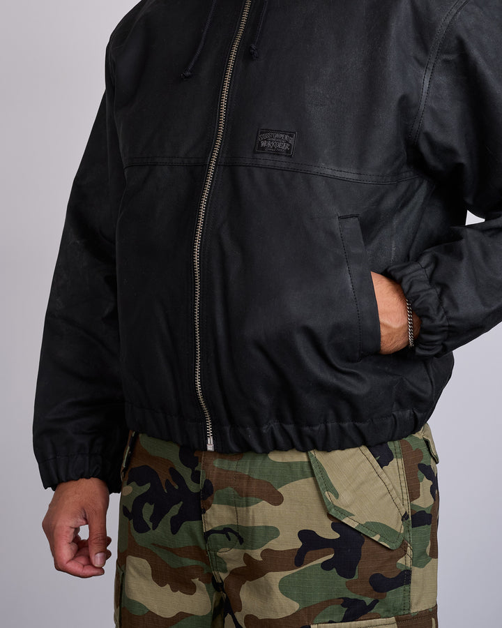 Stussy Work Jacket Waxed Cotton Black