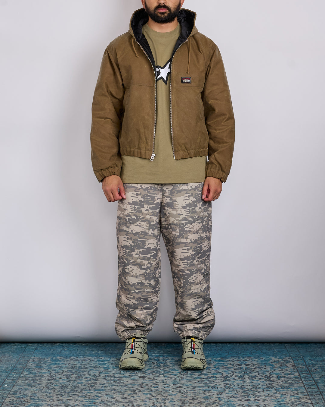 Stussy Work Jacket Waxed Cotton Khaki