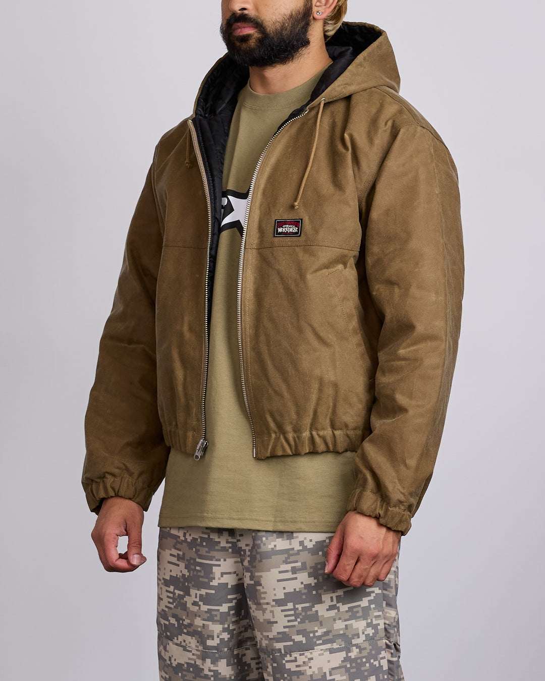 Stussy Work Jacket Waxed Cotton Khaki