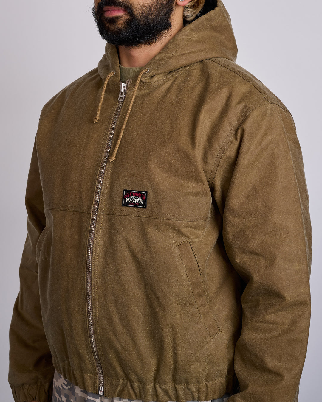 Stussy Work Jacket Waxed Cotton Khaki