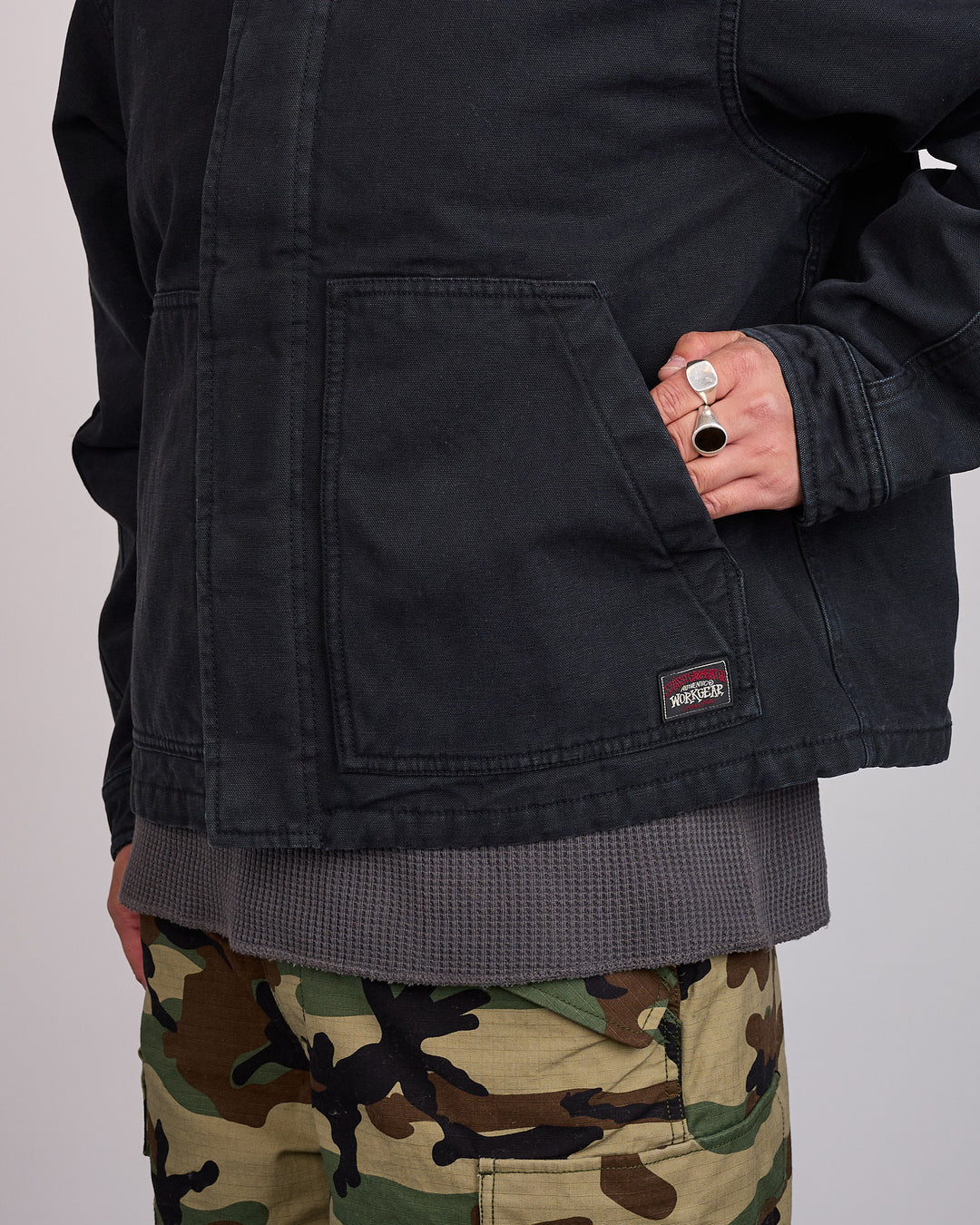 Stussy Workgear Corduroy Collar Jacket Black