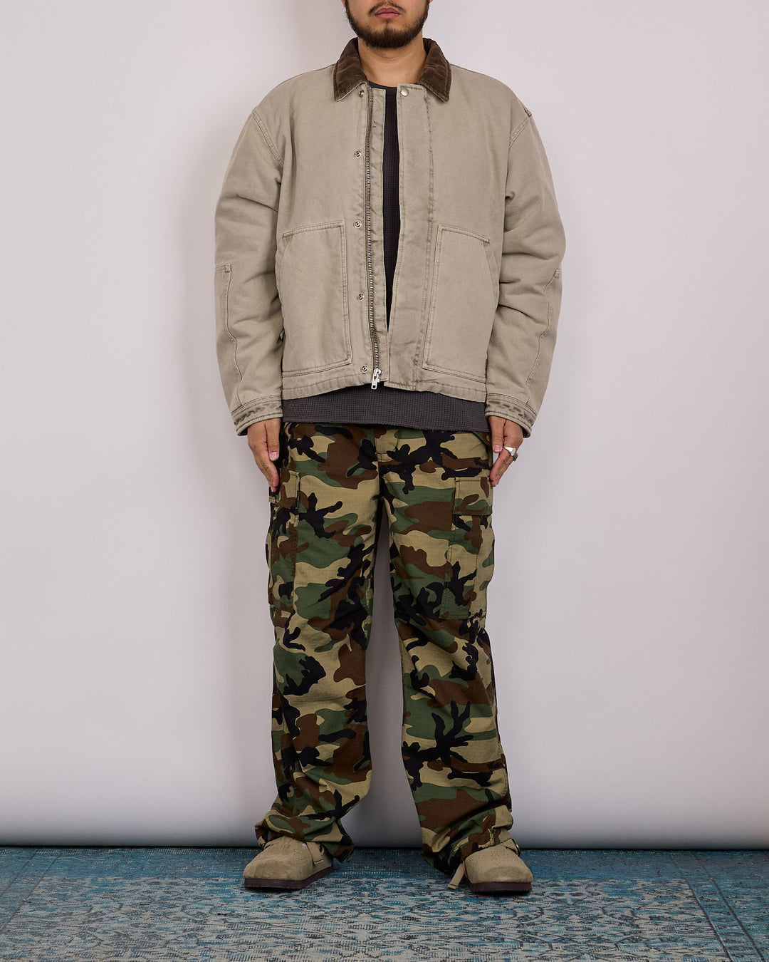 Stussy Workgear Corduroy Collar Jacket Grey