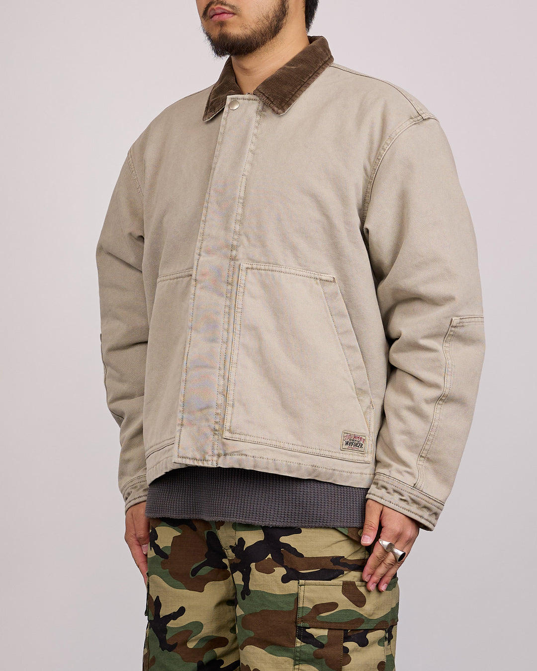 Stussy Workgear Corduroy Collar Jacket Grey