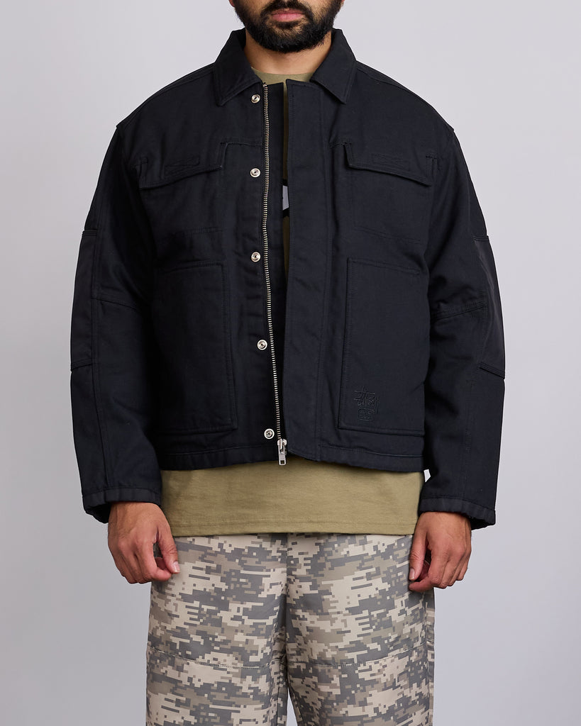 StussyWorkgearPanelJacketBlack