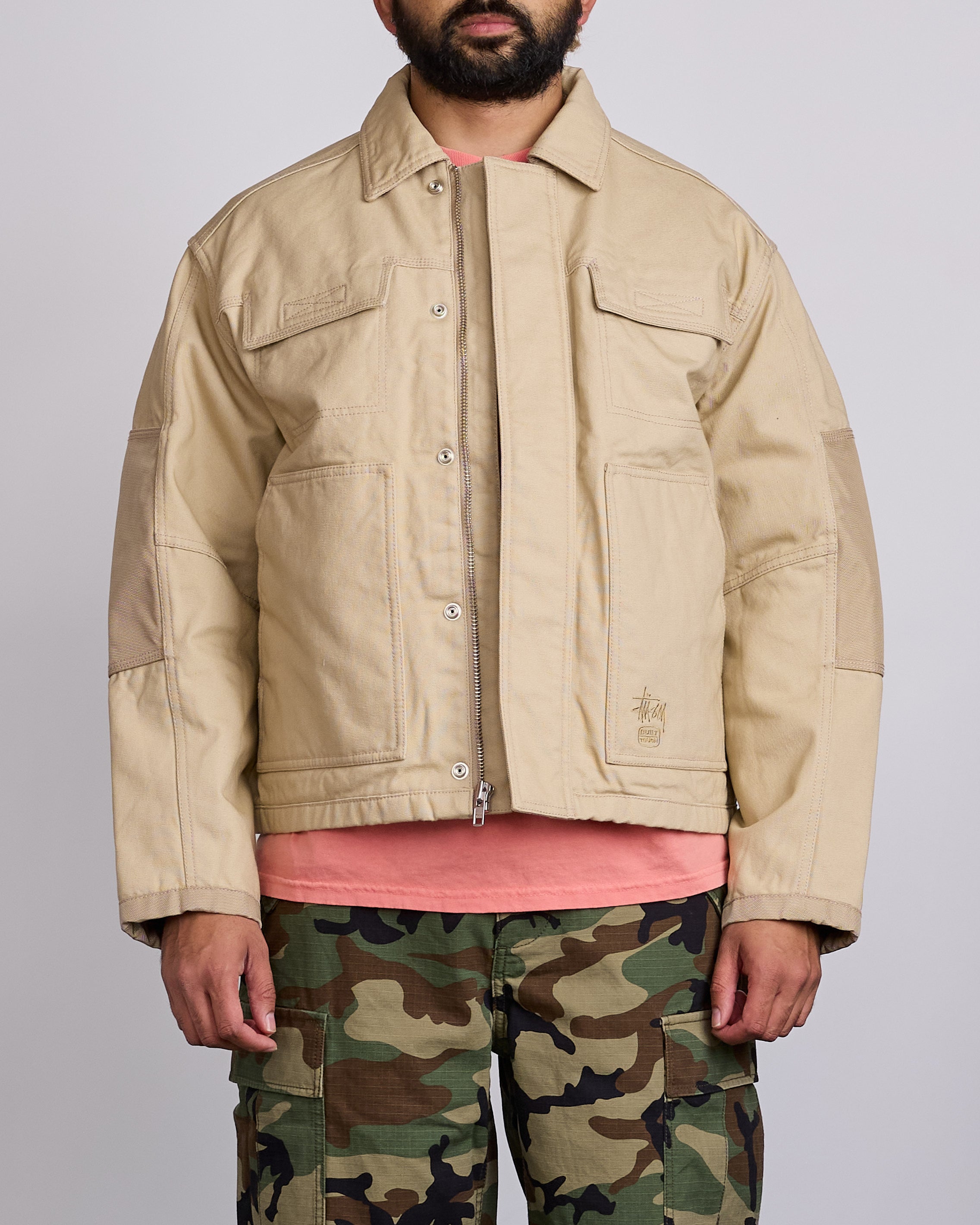 Stussy Workgear Panel Jacket Khaki – LESS 17
