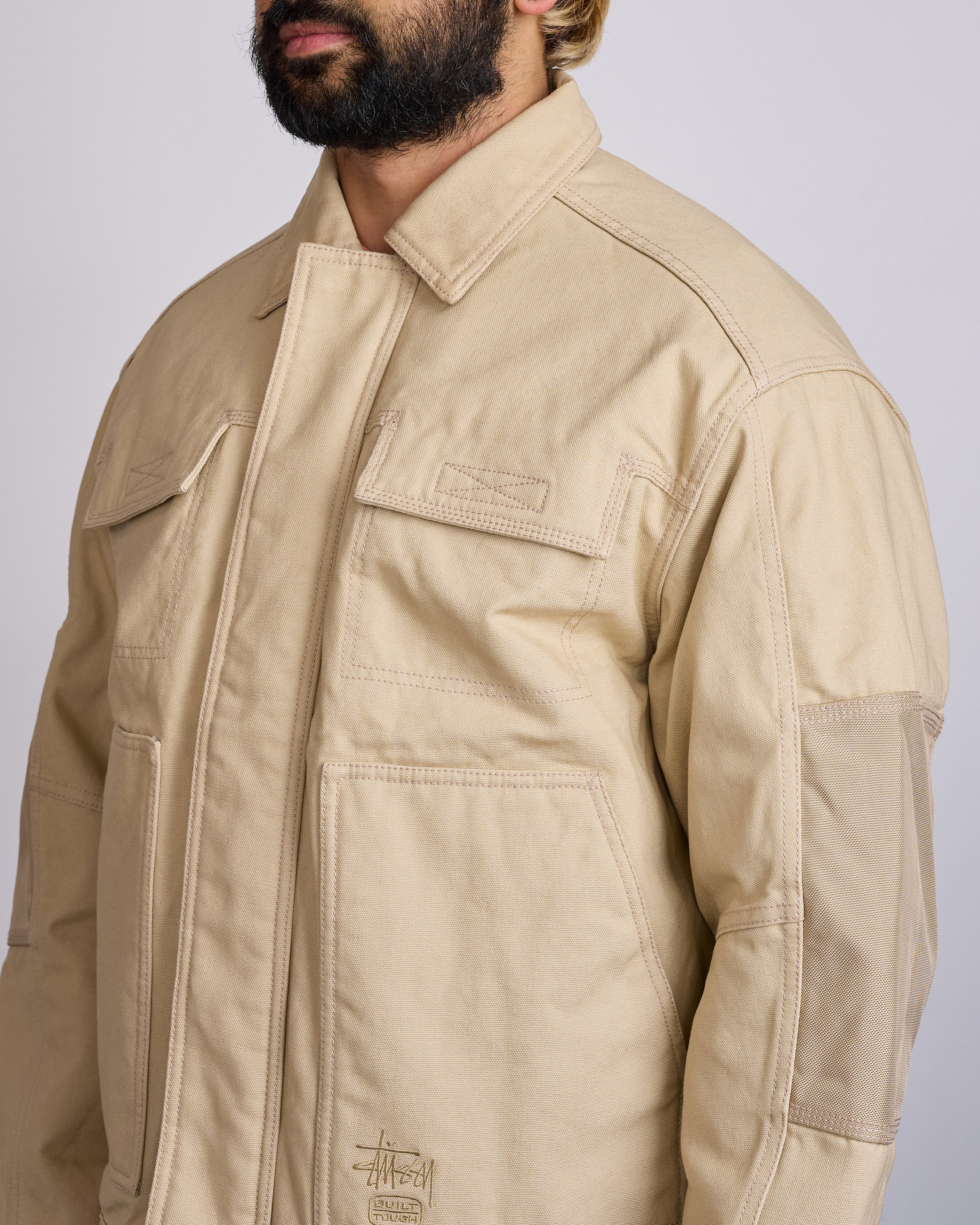 Stussy Workgear Panel Jacket Khaki – LESS 17