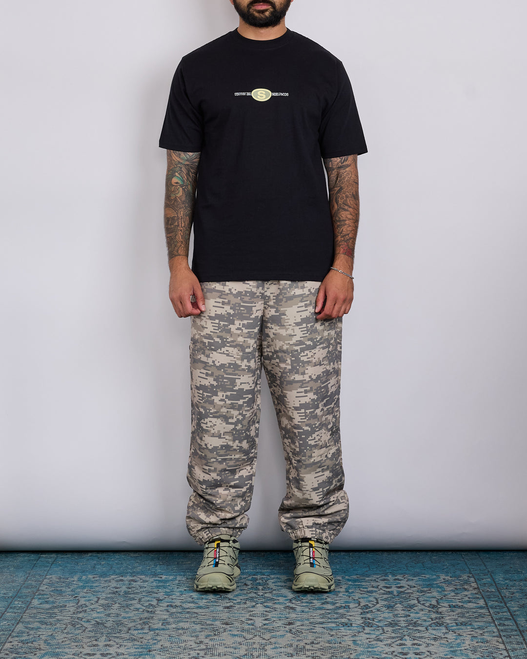 Stussy Worldwide Dot T-Shirt Black