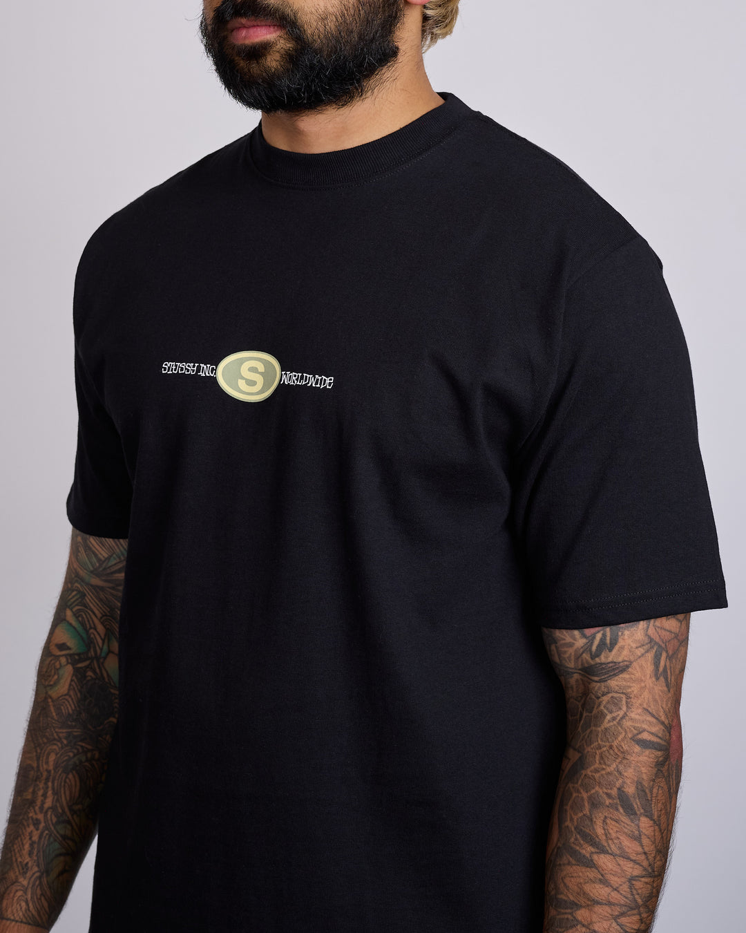 Stussy Worldwide Dot T-Shirt Black
