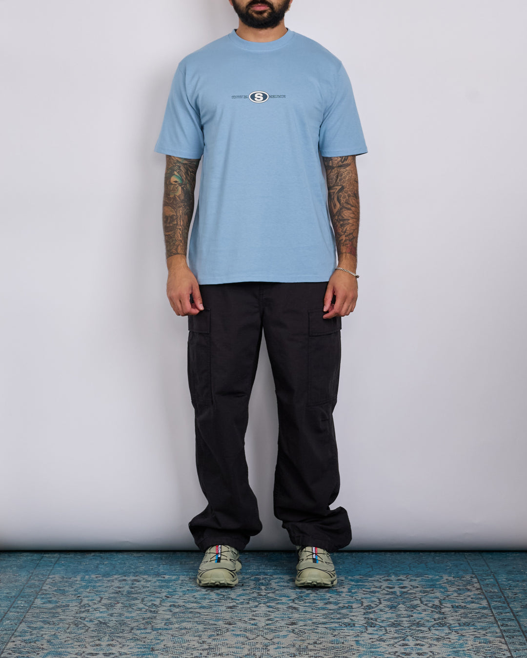 Stussy Worldwide Dot T-Shirt Slate