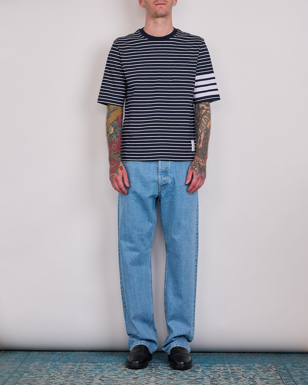 Thom Browne 5-Pocket Japanese Selvedge Jean Washed Light Blue