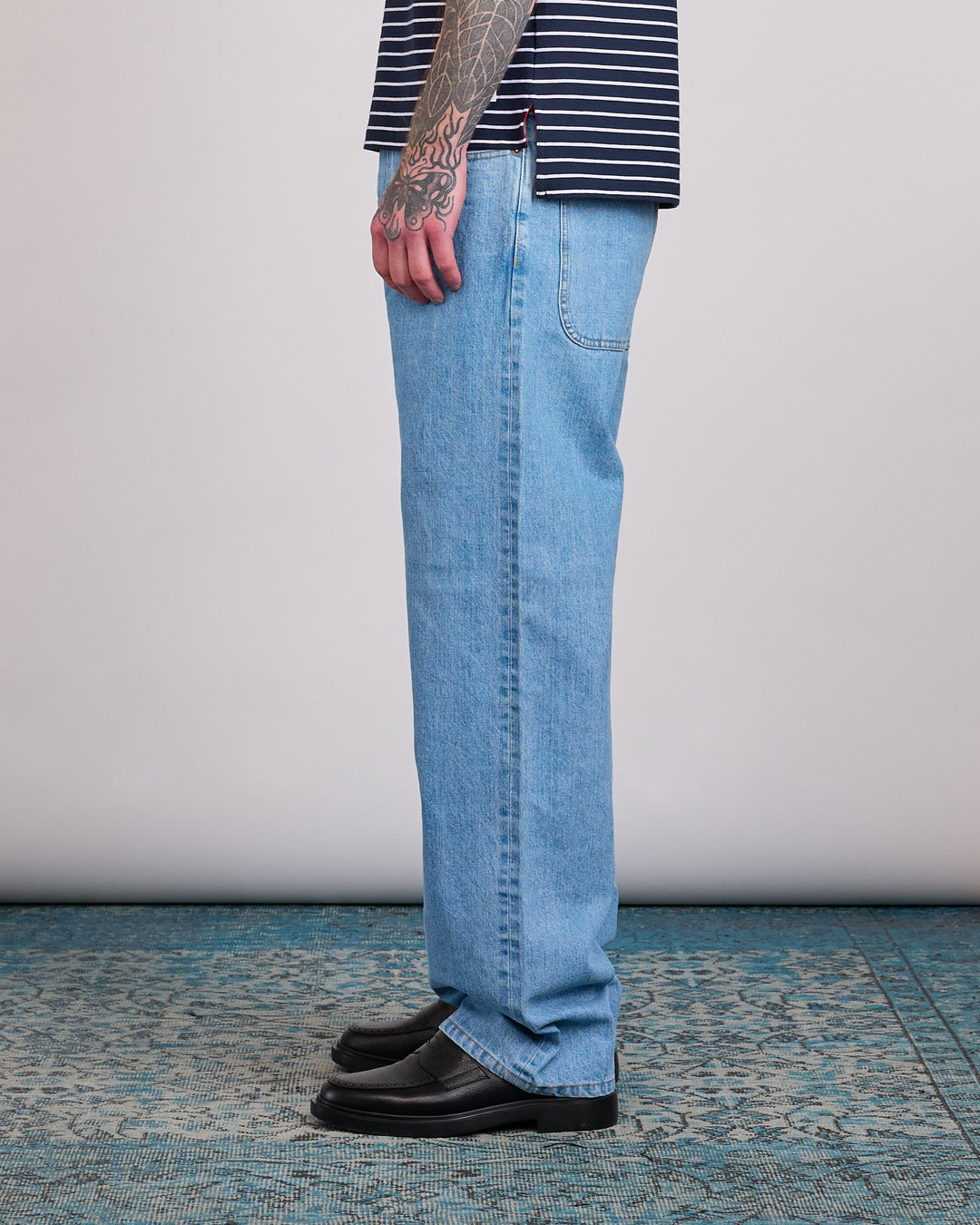Thom Browne 5-Pocket Japanese Selvedge Jean Washed Light Blue