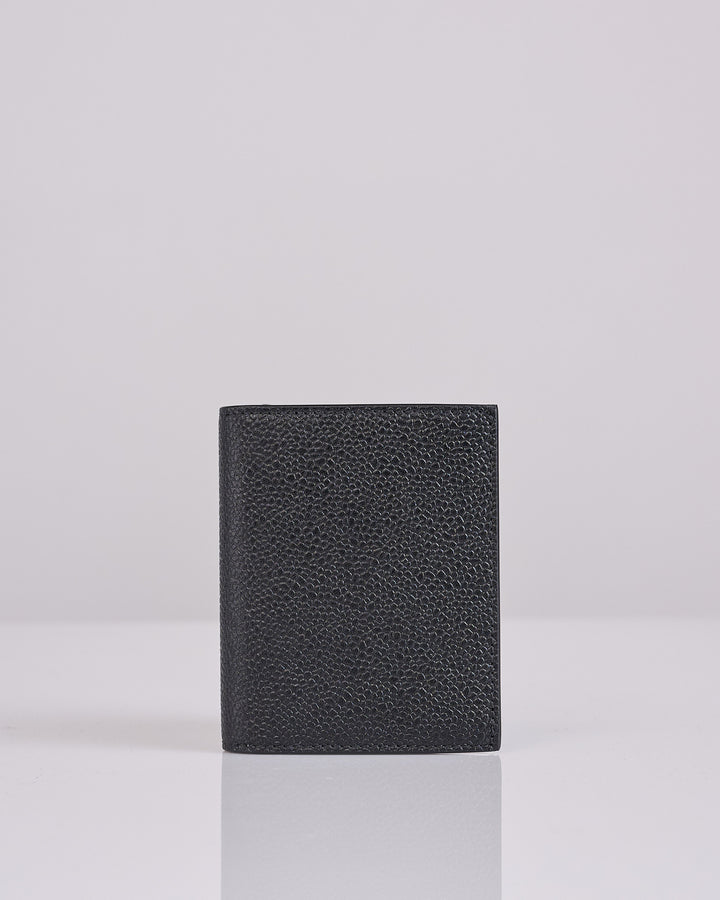 Thom Browne Classic Double Card Holder Pebble Grain Leather Black