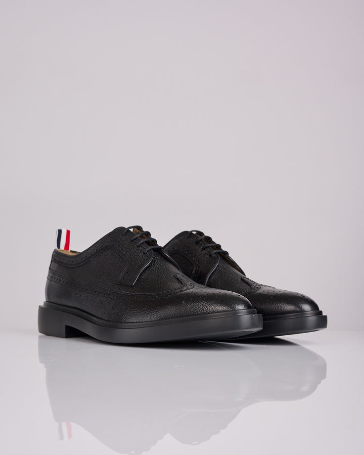 Thom Browne Classic Longwing Rubber Sole Brogue Black