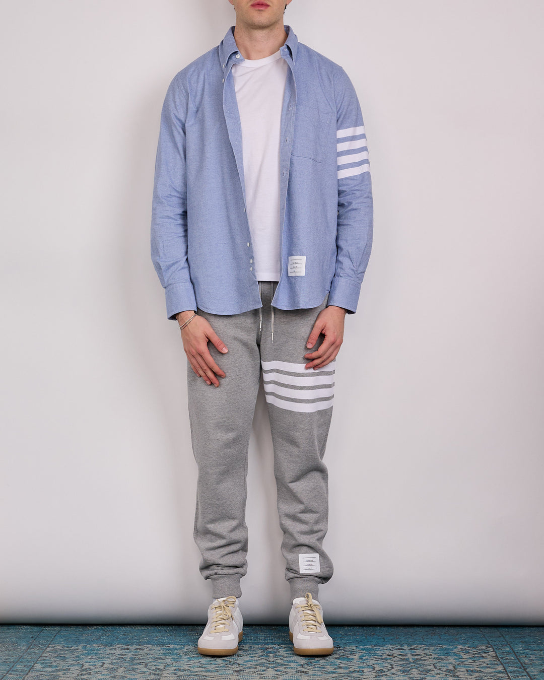 Thom Browne Classic Loopback 4 Bar Sweatpant Light Grey