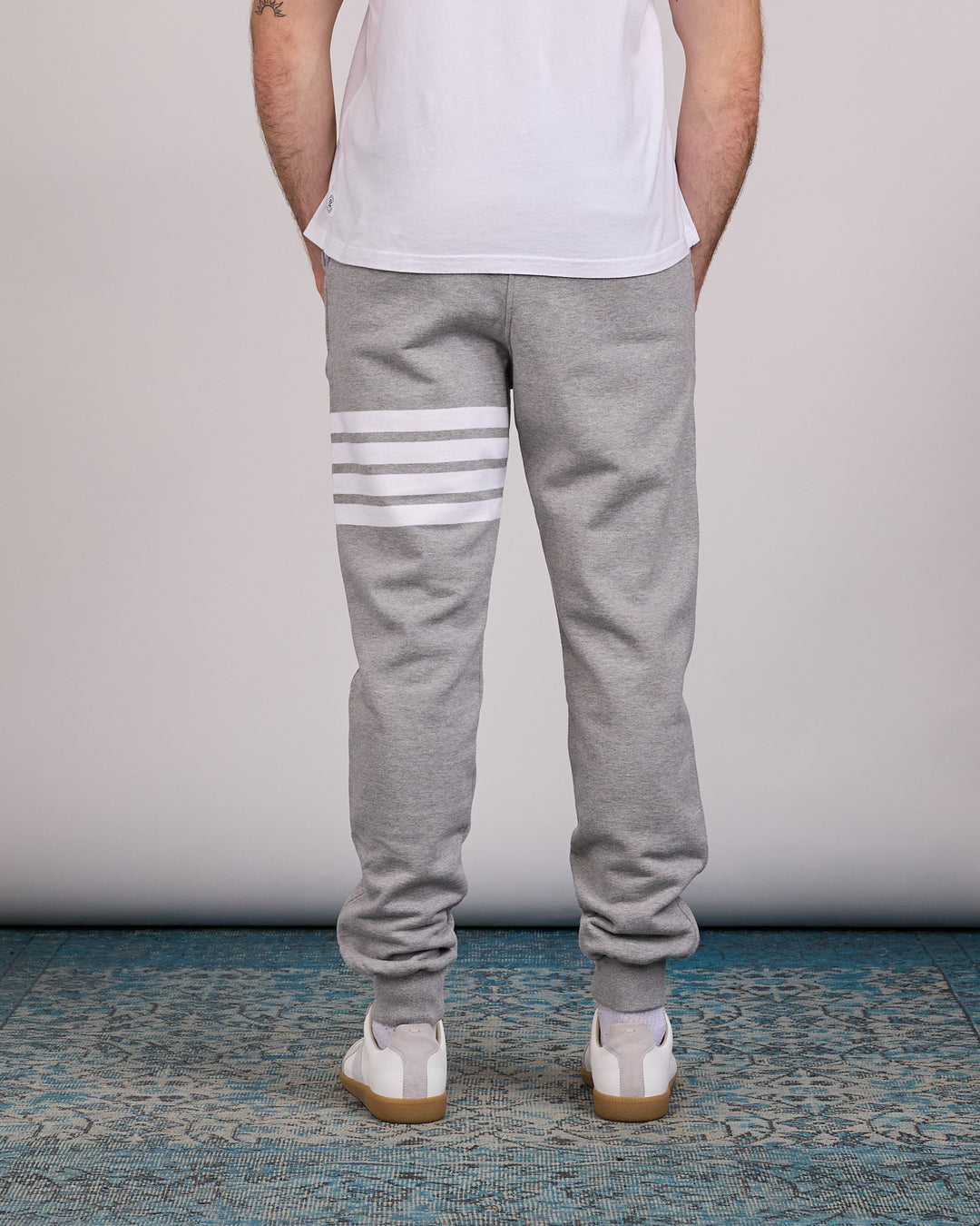 Thom Browne Classic Loopback 4 Bar Sweatpant Light Grey