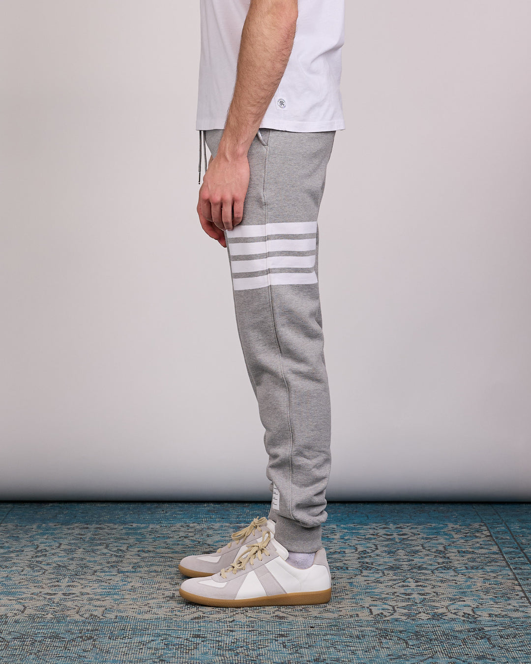 Thom Browne Classic Loopback 4 Bar Sweatpant Light Grey