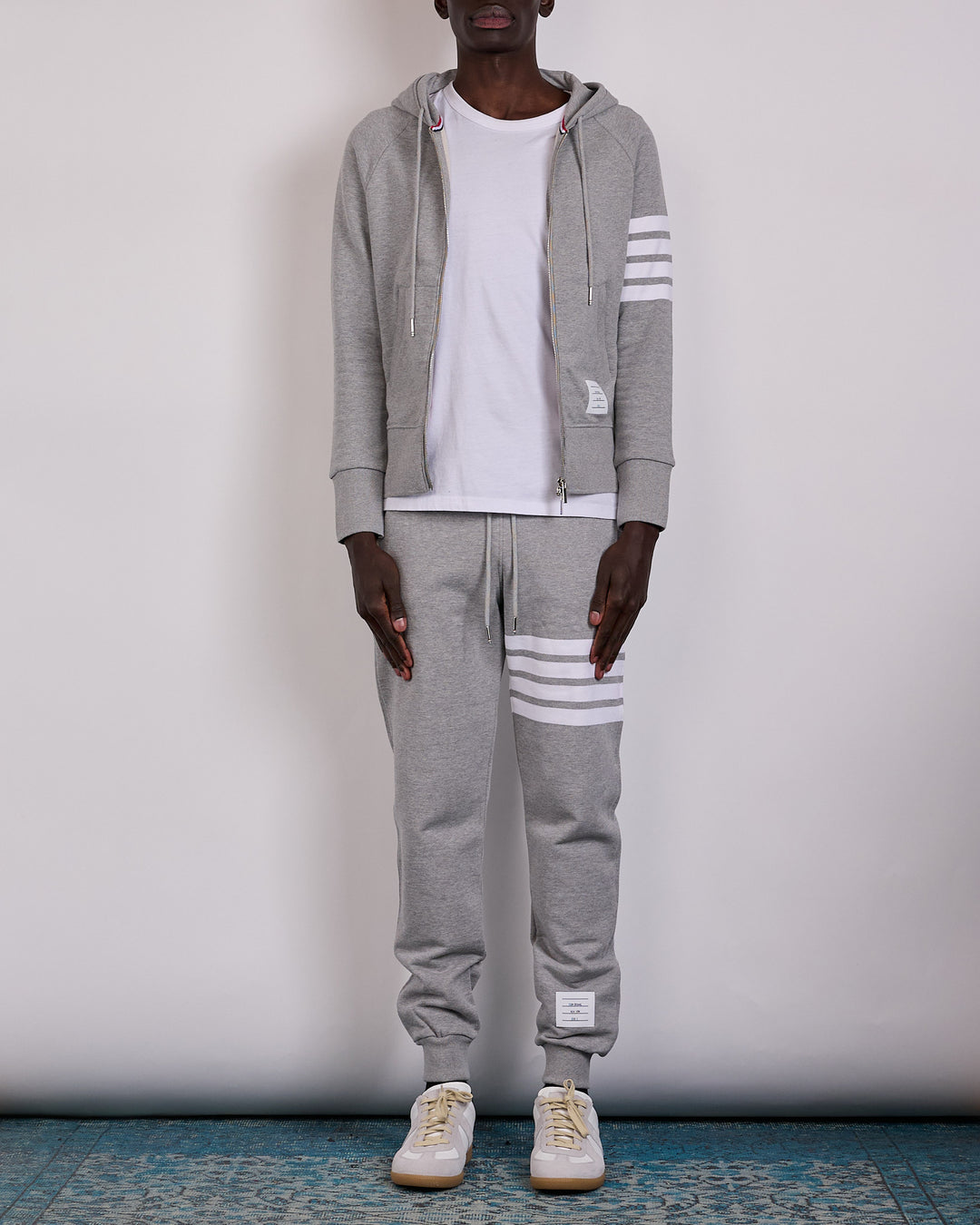 Thom Browne Classic Loopback 4 Bar Sweatpant Light Grey