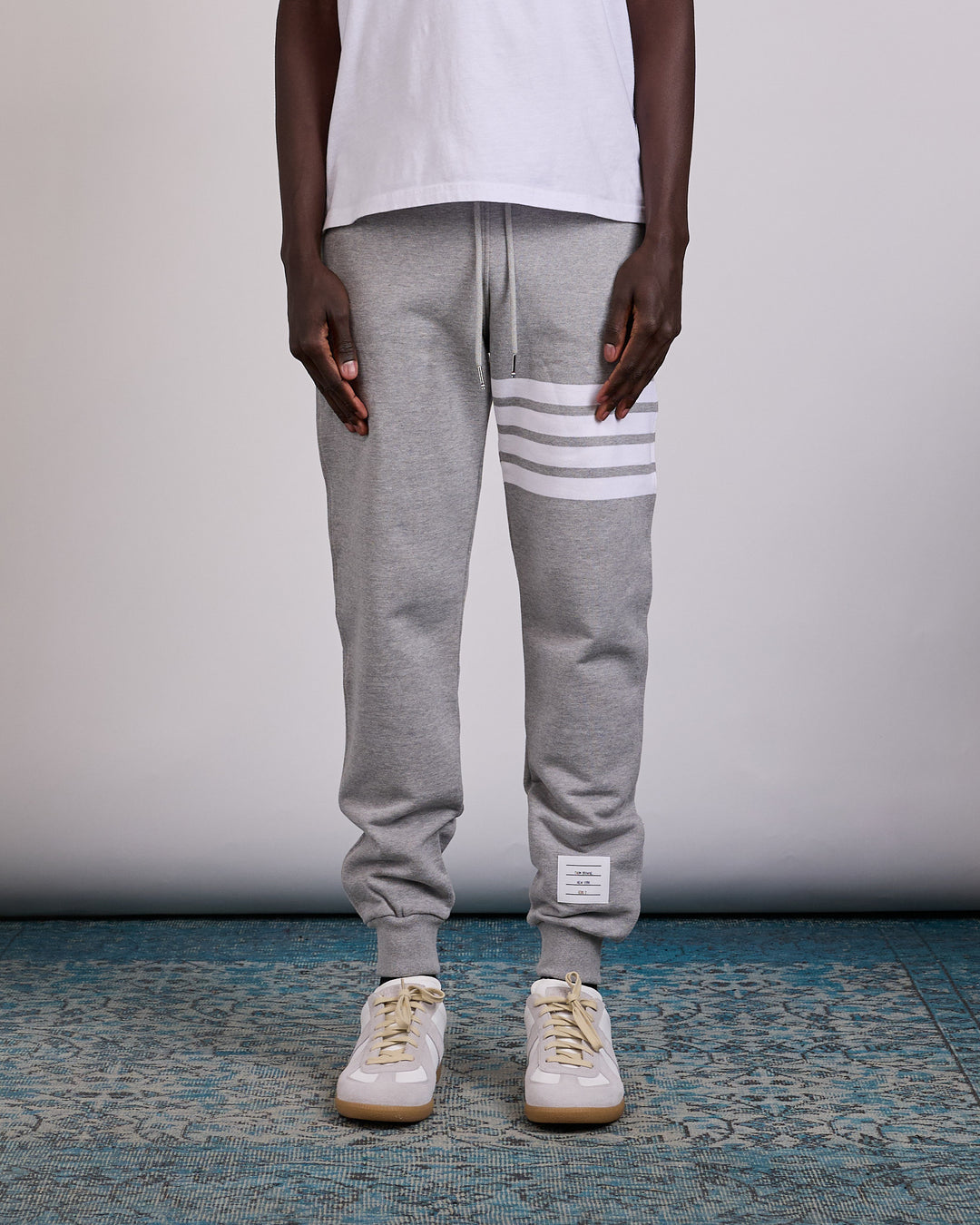 Thom Browne Classic Loopback 4 Bar Sweatpant Light Grey