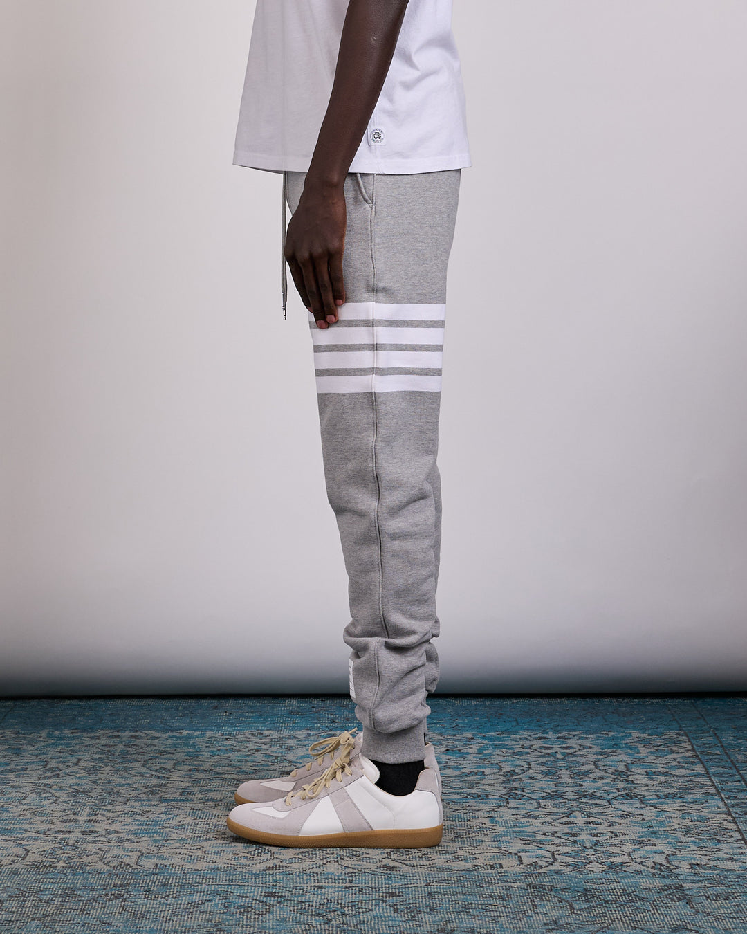 Thom Browne Classic Loopback 4 Bar Sweatpant Light Grey