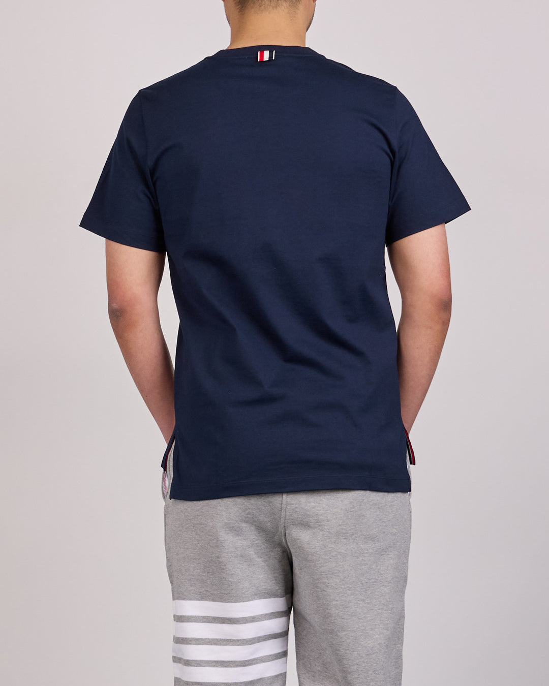 Thom Browne Classic Relaxed Side Slit T-Shirt Navy