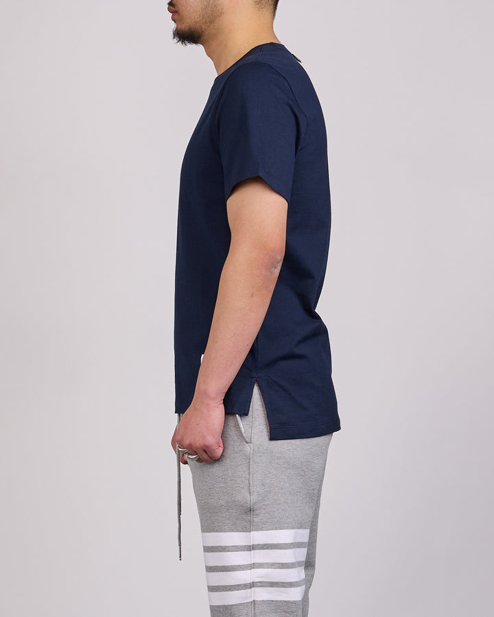 Thom Browne Classic Relaxed Side Slit T-Shirt Navy