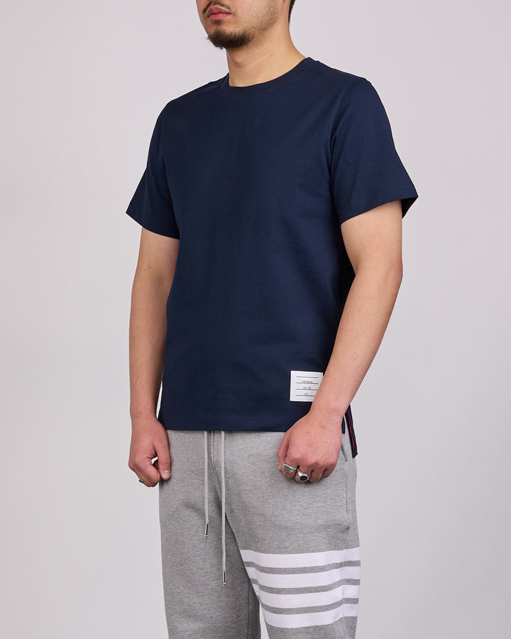 Thom Browne Classic Relaxed Side Slit T-Shirt Navy