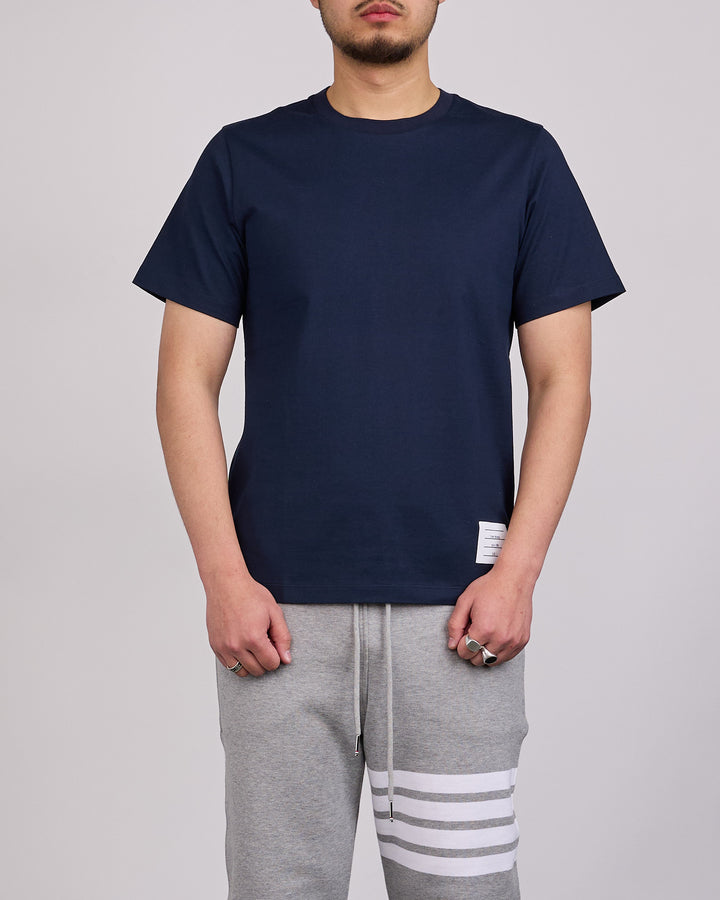 Thom Browne Classic Relaxed Side Slit T-Shirt Navy