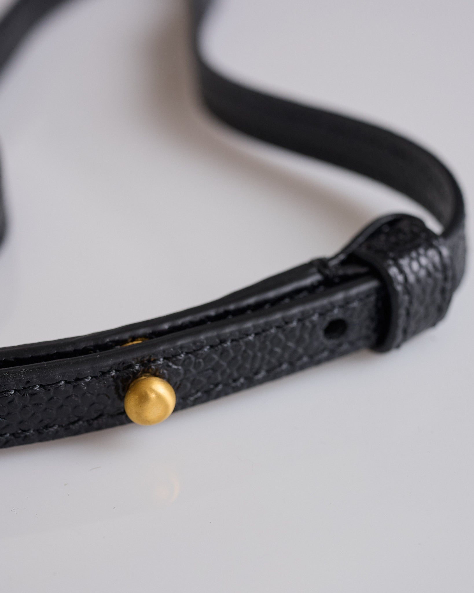 Thom Browne Crossbody Phone Holder Pebble Grain Leather Black