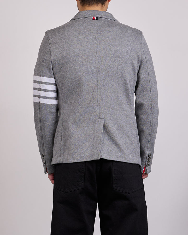 Thom Browne Double Face Knit 4 Bar Sack Jacket Med Grey