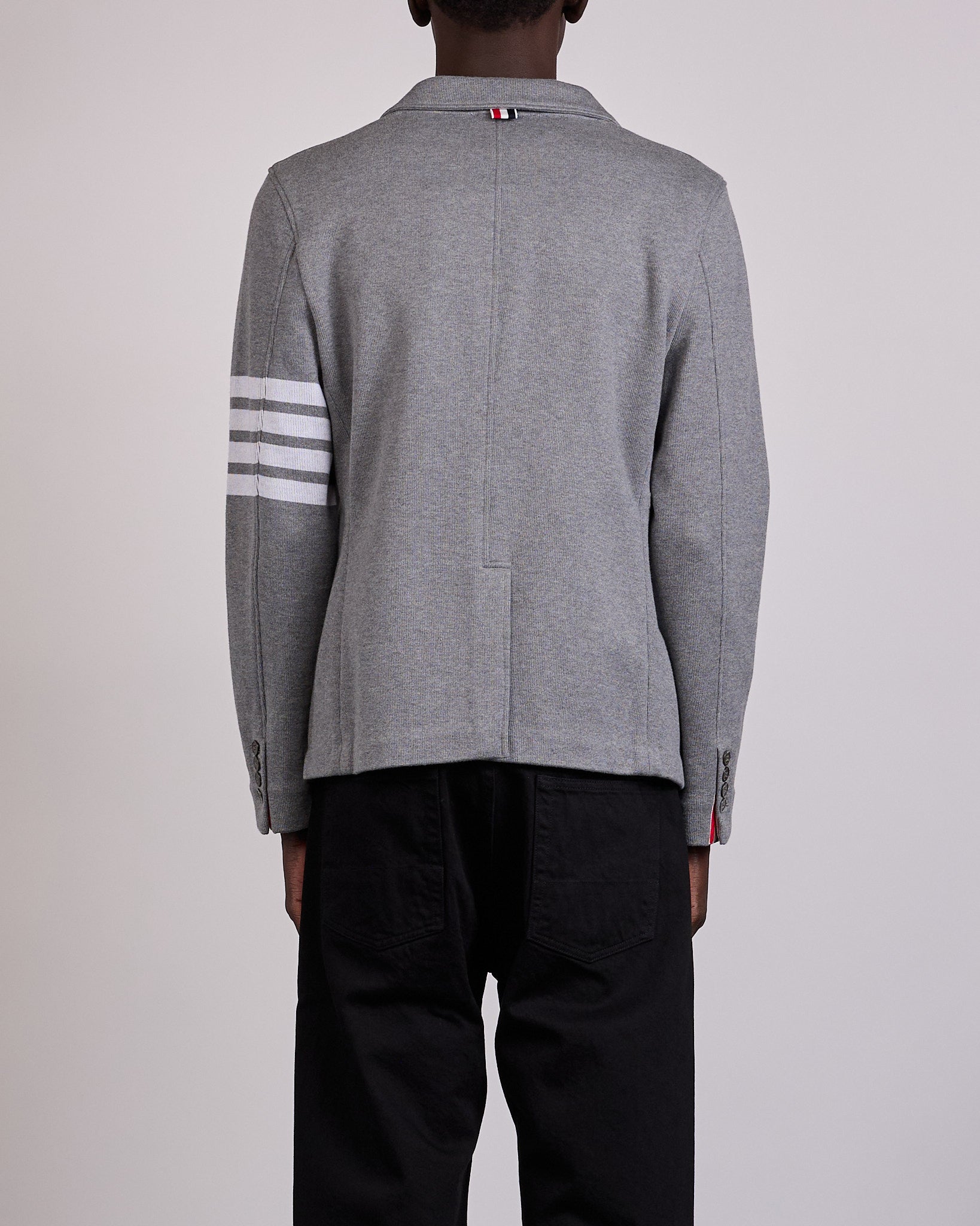 Thom Browne Double Face Knit 4 Bar Sack Jacket Med Grey – LESS 17