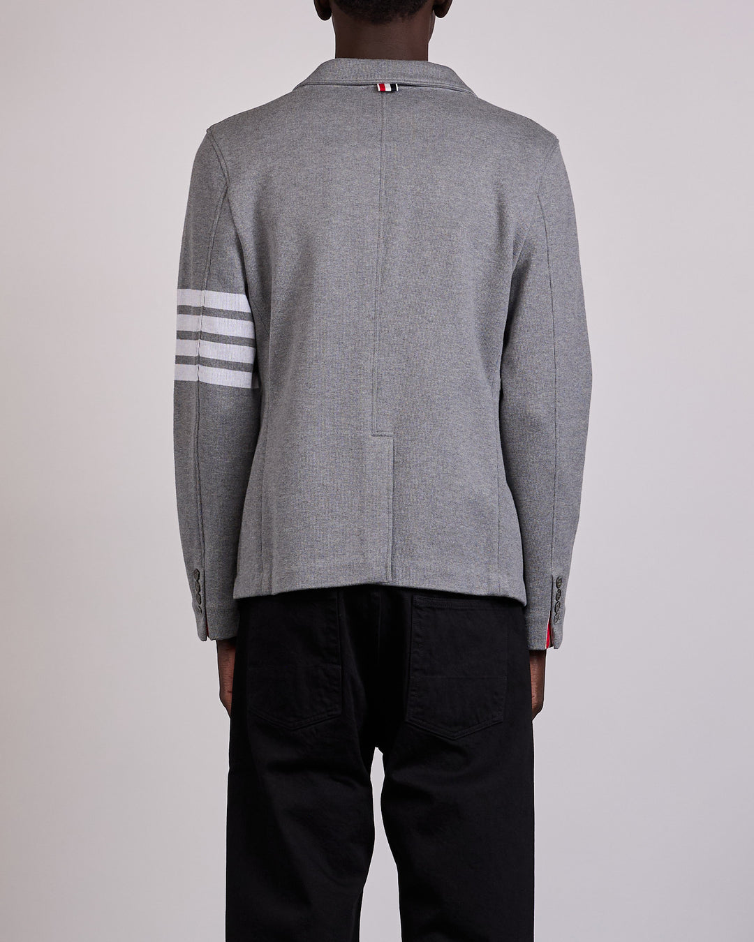 Thom Browne Double Face Knit 4 Bar Sack Jacket Med Grey