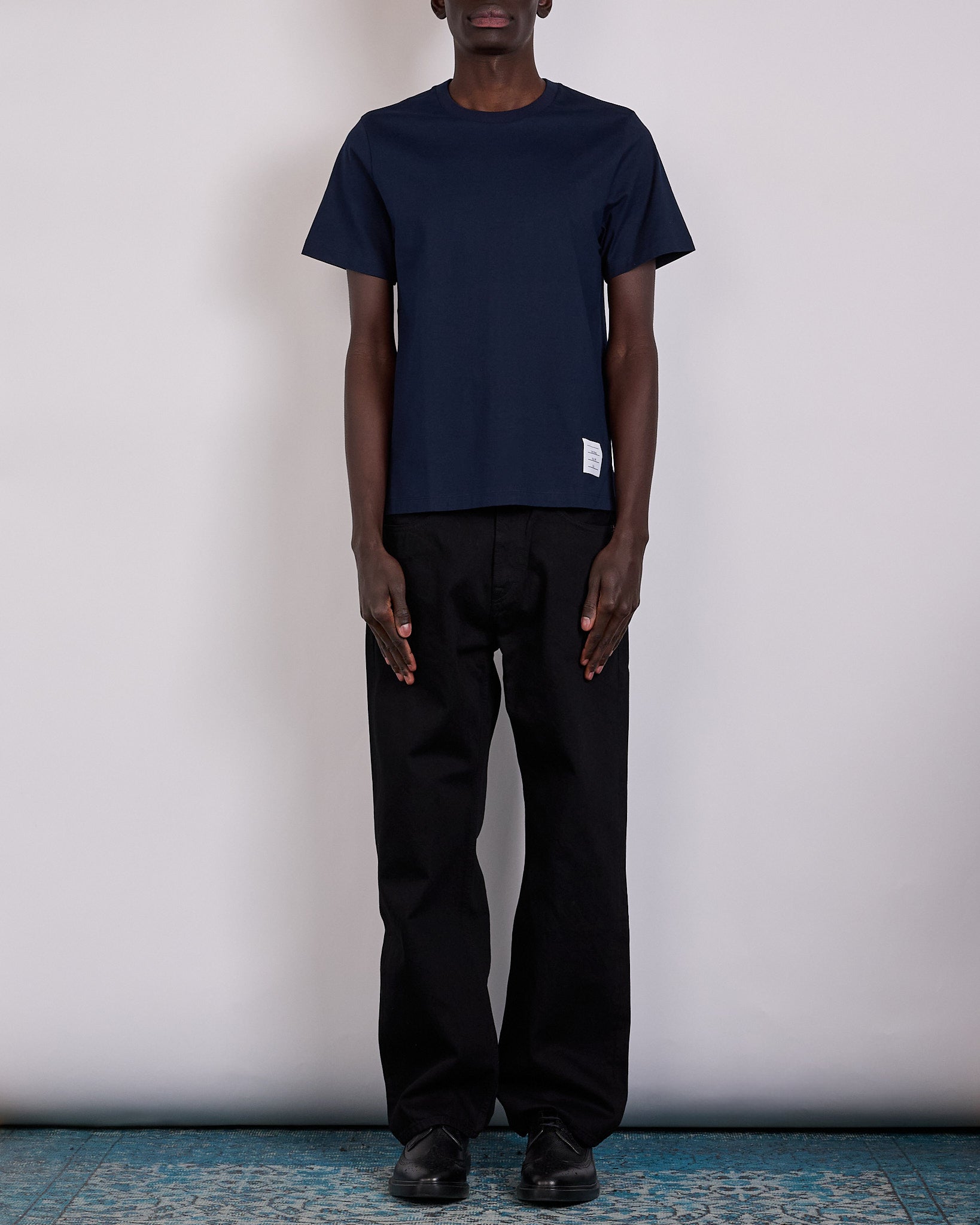 Thom Browne Classic Relaxed Side Slit T-Shirt Navy – LESS 17