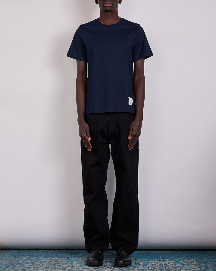 Thom Browne Classic Relaxed Side Slit T-Shirt Navy