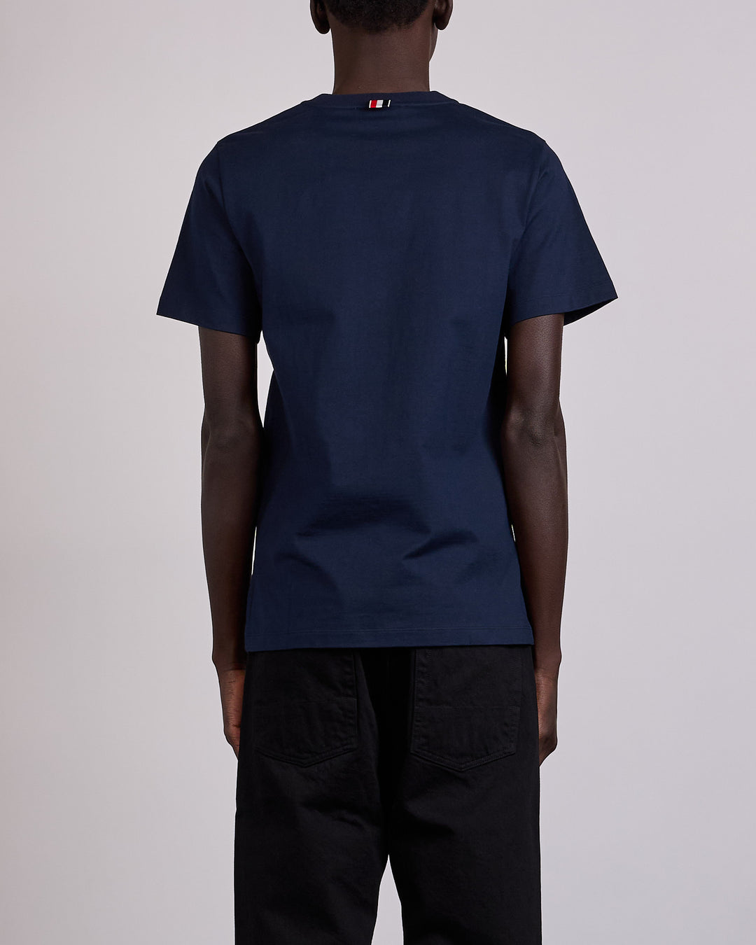 Thom Browne Classic Relaxed Side Slit T-Shirt Navy