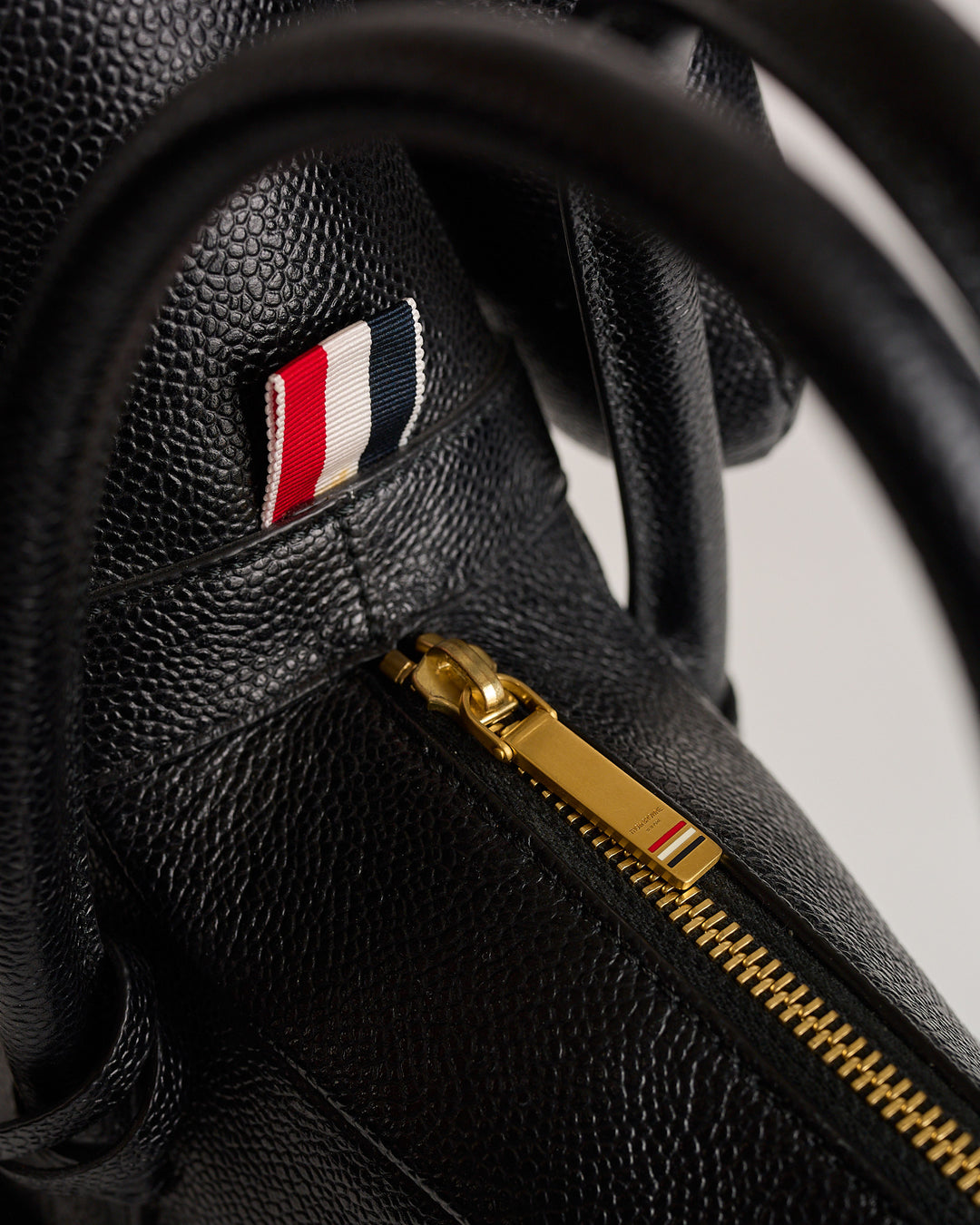 Thom Browne Hector Bag Pebble Grain Leather Black
