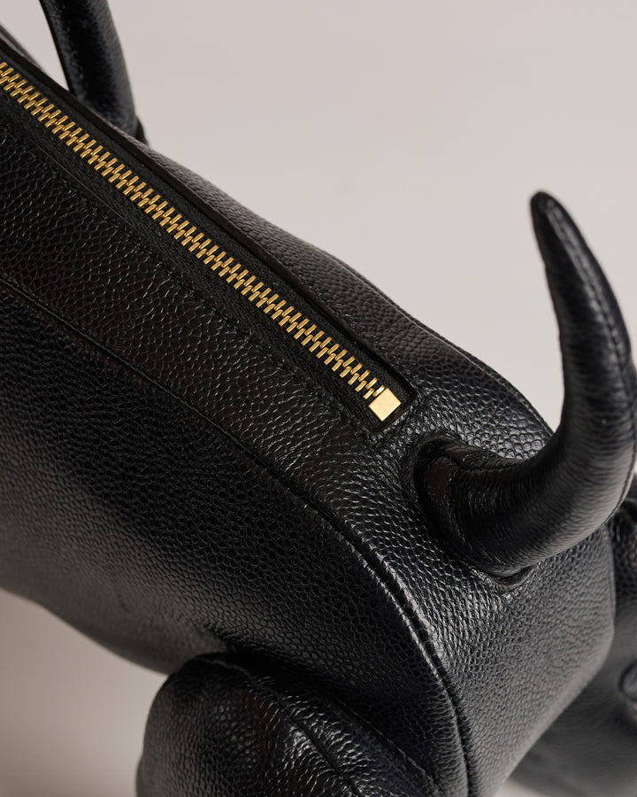 Thom Browne Hector Bag Pebble Grain Leather Black
