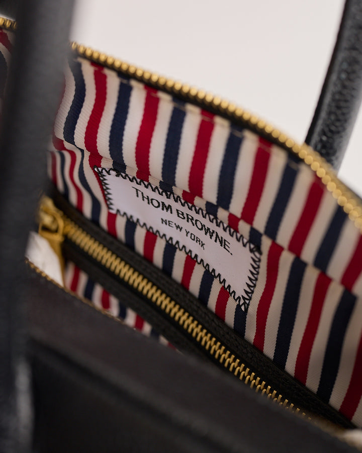 Thom Browne Hector Bag Pebble Grain Leather Black