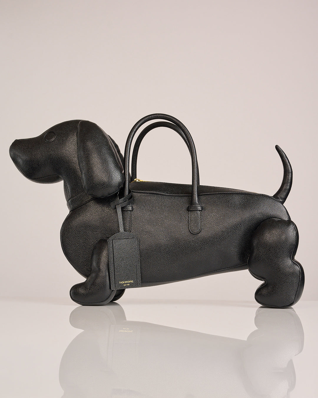 Thom Browne Hector Bag Pebble Grain Leather Black