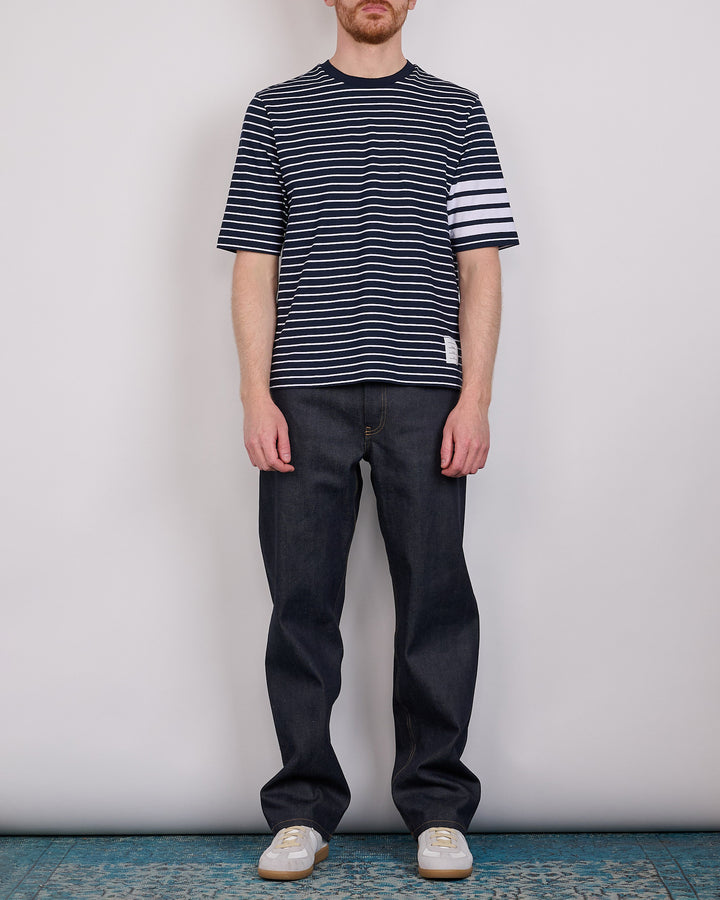 Thom Browne High Twist Pocket T-Shirt Navy White