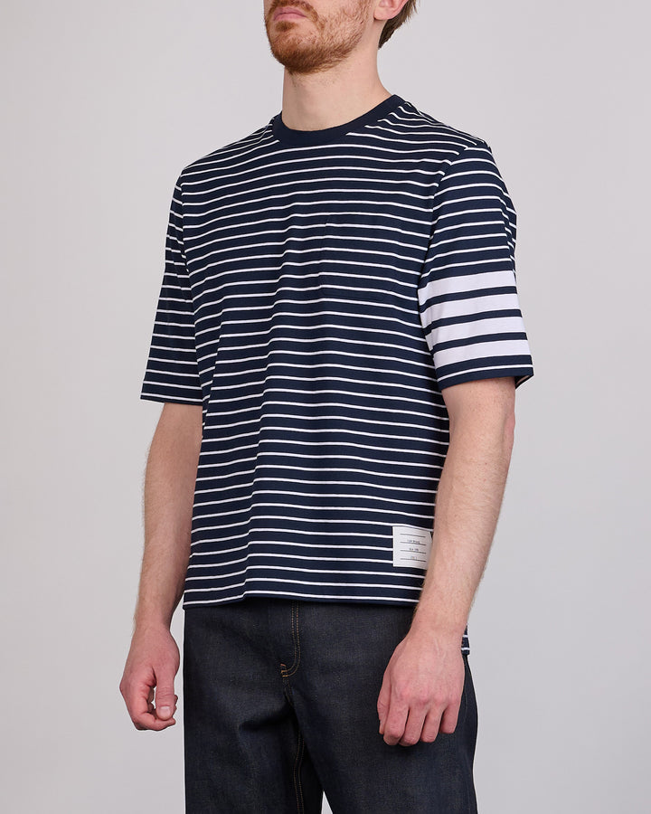 Thom Browne High Twist Pocket T-Shirt Navy White