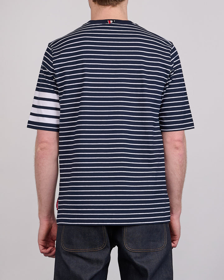 Thom Browne High Twist Pocket T-Shirt Navy White